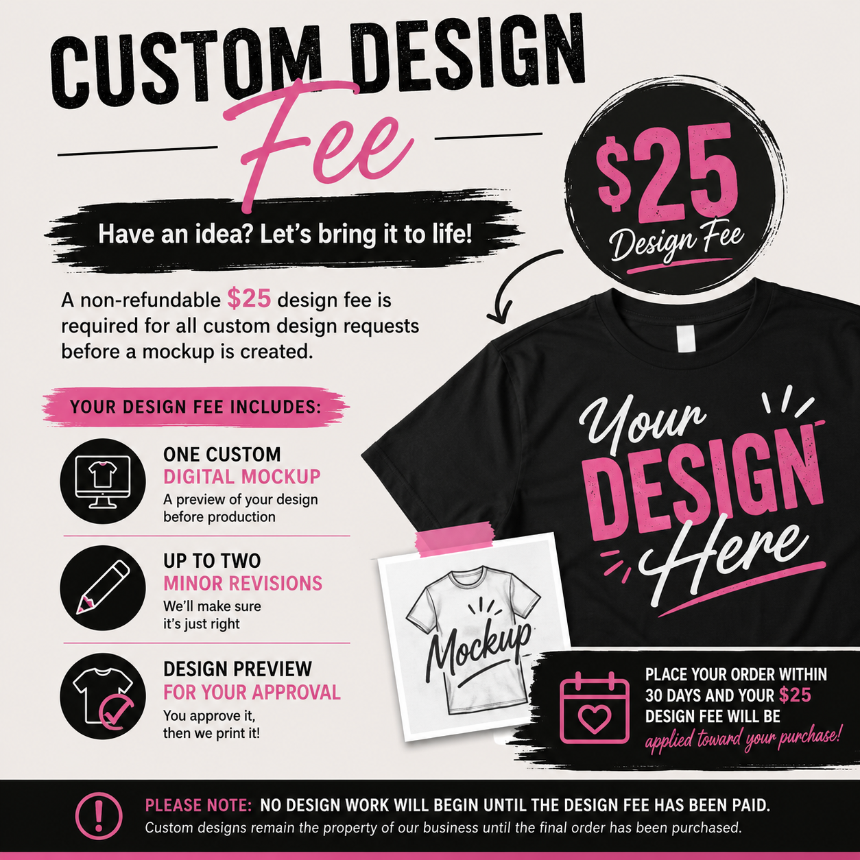Custom Design Fee