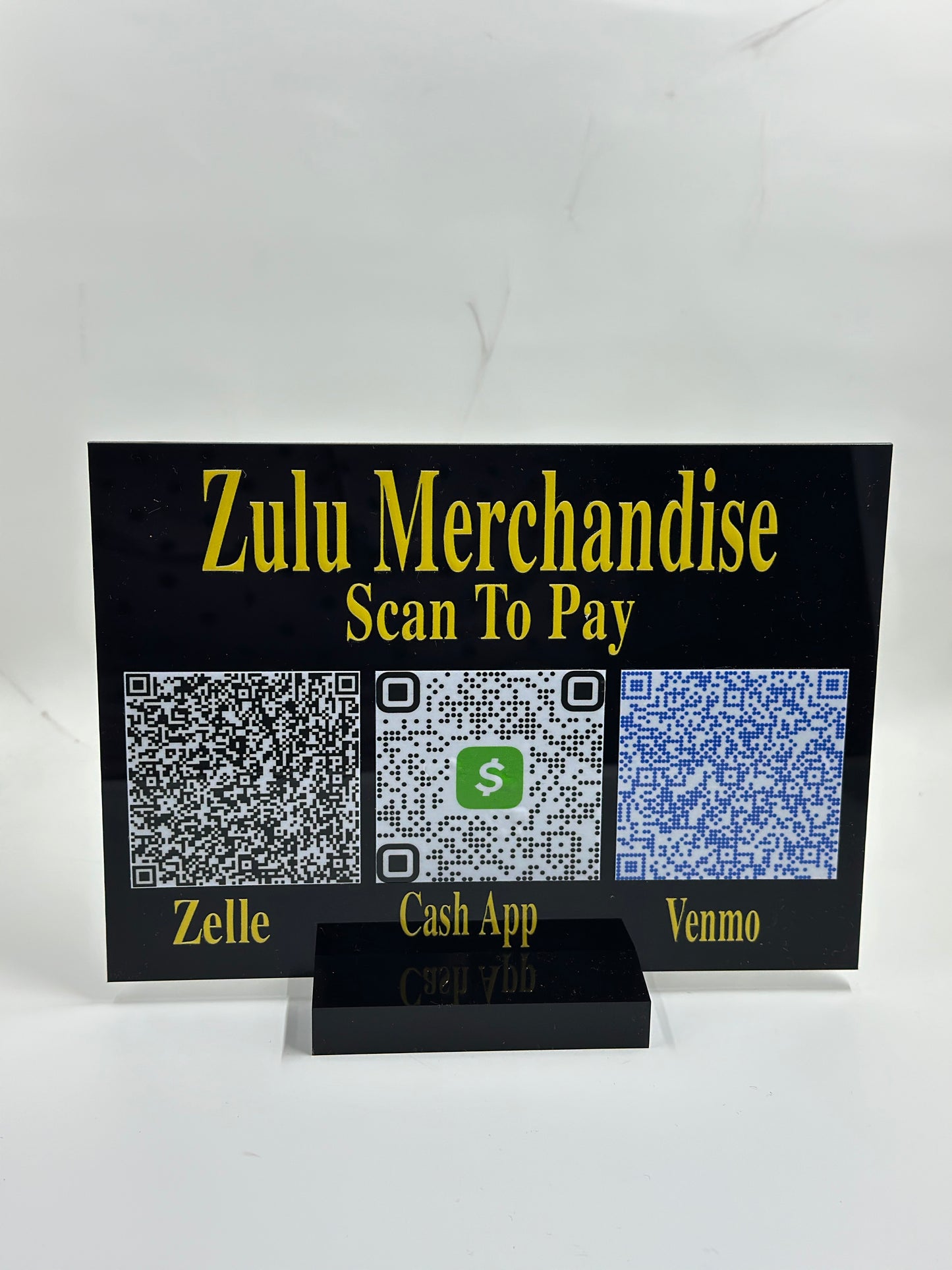 Acrylic Scan & Pay Sign